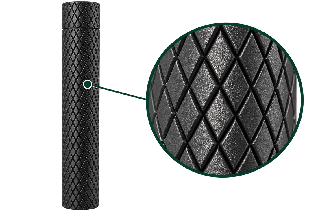 Gunmetal Riserva with magnified diamond texture