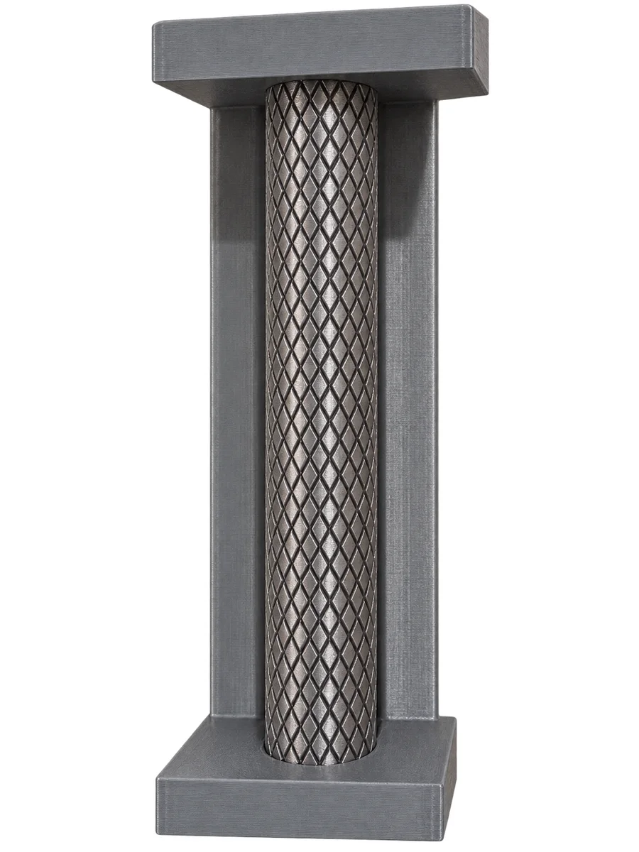 Single gunmetal Riserva case in a one-place stand